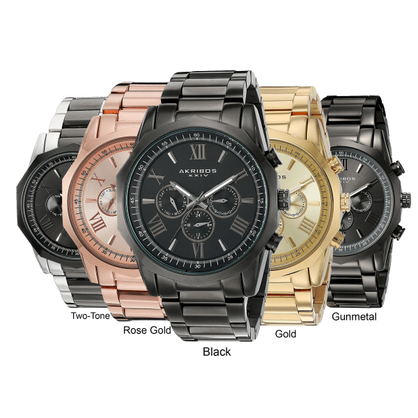 Akribos XXIV Men’s Swiss Quartz Multifunction Watches