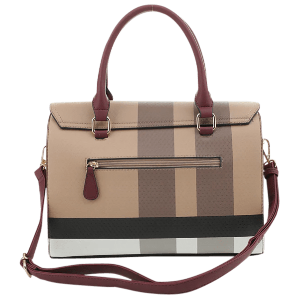 MorningSave: Malibu Skye Plaid Satchel with Detachable Shoulder Strap