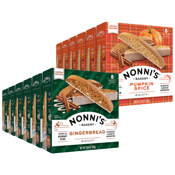 Pick-Your-96-Pack: Nonni's Individually Wrapped Biscotti (12 boxes)