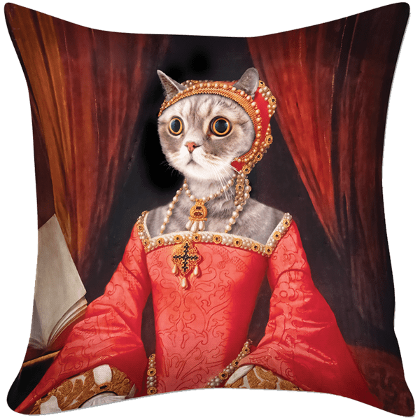 Renaissance Kitty Pillow Cover