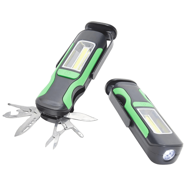 2-Pack: Q-Beam Lumination 8-in-1 Multi-tool and Flashlight with COB Technology