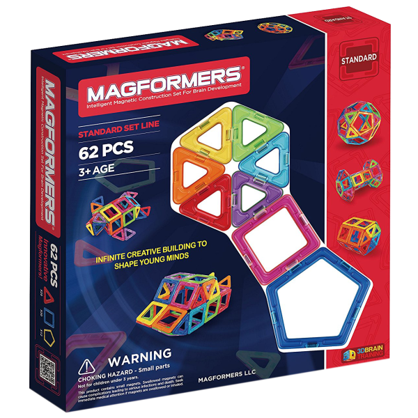 62-Piece Magformers Rainbow Set