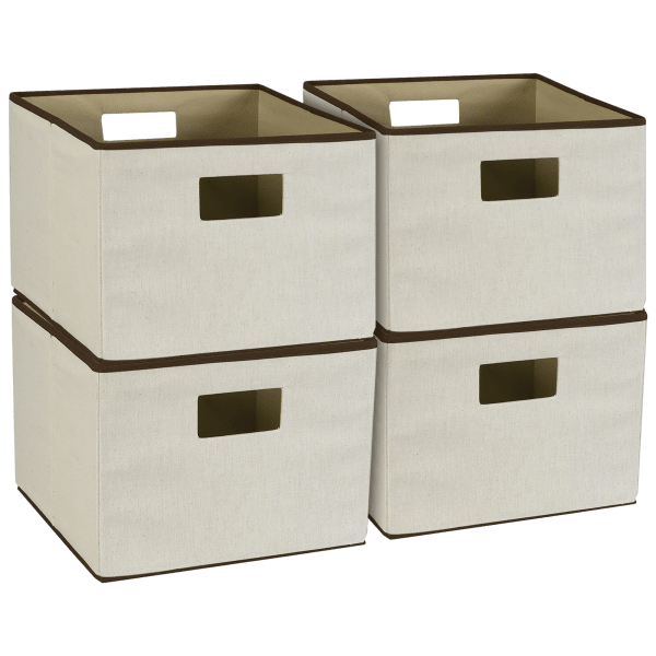 4-Pack: Household Essentials Storage Bins with Handles