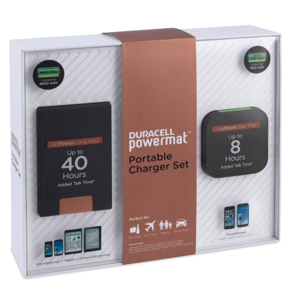 Duracell 8800mAh & 1850mAh Power Bank Set with or without Powermat