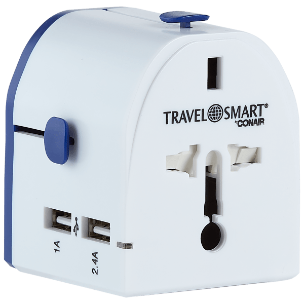 TravelSmart by Conair All-In-One International Adapter with 2 USB Ports