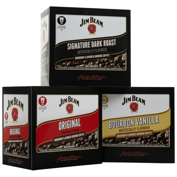 54 Count: Assorted Jim Beam Bourbon Flavored Single Serve Coffee Cups