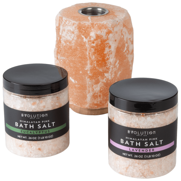 Evolution Salt Co. Himalayan Salt Lamp Diffuser & Scented Bath Salts