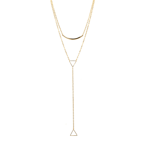 MorningSave: Eye Candy LA Double Layer Necklace With Bar