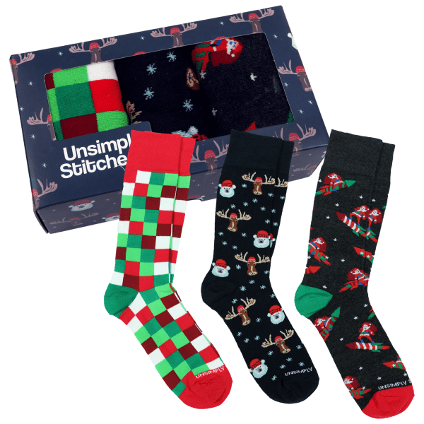Meh: 6-Pack: Unsimply Stitched Men's Gift Box Socks with Holiday Themes
