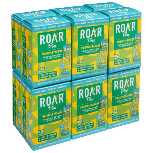 144-Pack: Roar Plus Complete Hydration Vitamin & Electrolyte Drink Mixes