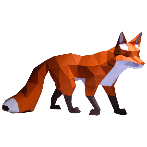 Papercraft World Walking Fox Model