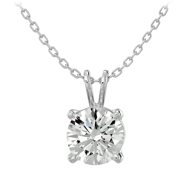 Meh: 1.0 Carat TW Moissanite Earrings or Necklace in Solid 14K Gold