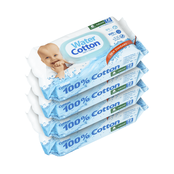 SideDeal EcoWipes 100 Cotton Wet Baby Wipes 72ct (4 or 6pk)