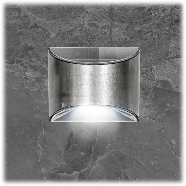 MorningSave 4Pack Brookstone Solar Powered LED Wall Mount Light Set