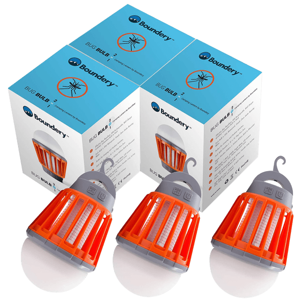 3-Pack: Boundery 2-in-1 Electric Bug Zapper and Lantern