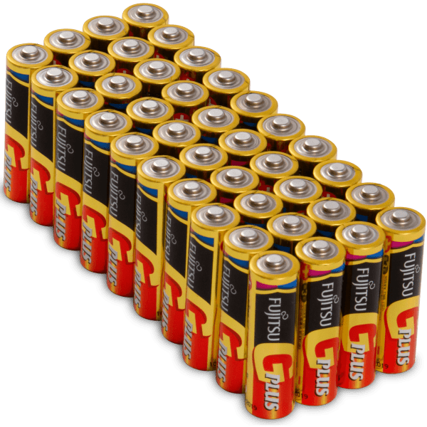 Fujitsu G+ High Tech AA Alkaline Batteries (40-Pack)