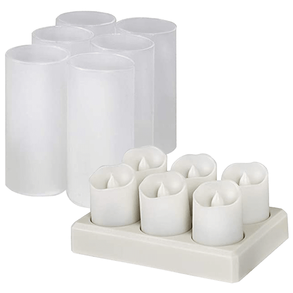 MorningSave 6Piece Rechargeable Tea Lights