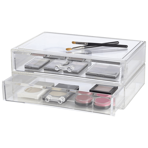 2-Pack: Richards Homewares Clearly Chic Acrylic Stackable Cosmetic Organizers