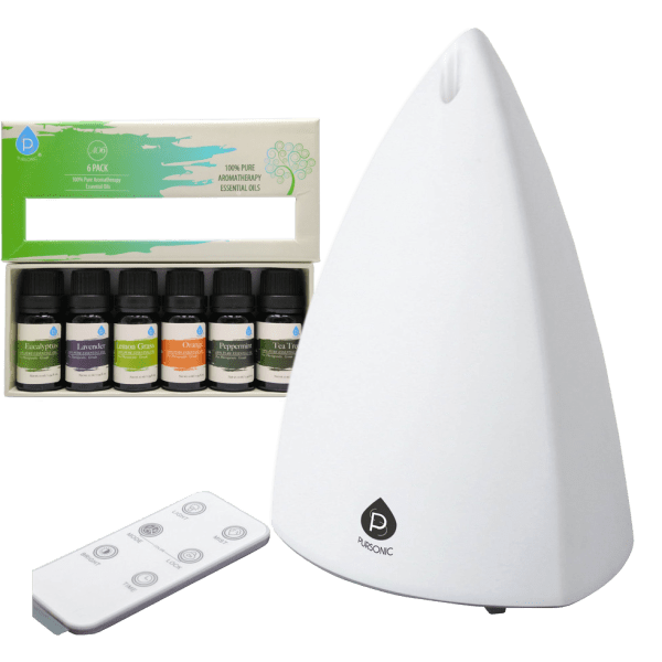 Pursonic Aroma Diffuser with 6-pack of Essential Oils