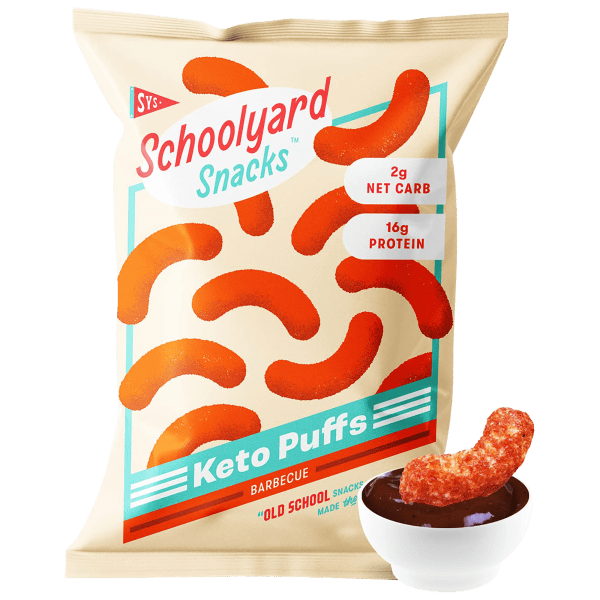 36-Pack: Schoolyard Snacks Low Carb Keto BBQ Puffs