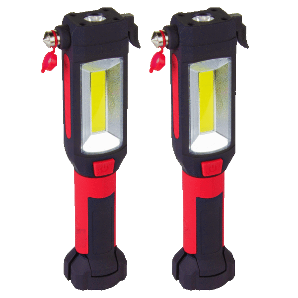 2-Pack: SecureBright 9-in-1 Emergency Tools with Flashlights