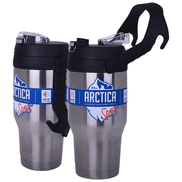 2-Pack: Arctica 50oz Dual-Wall Vacuum Insulated Stainless Tumblers with Handles