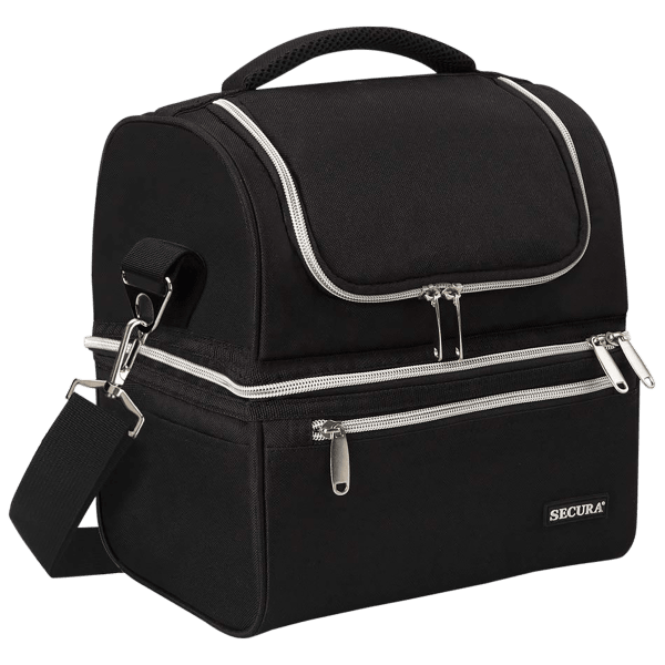 MorningSave: Secura Large Insulated Double Deck Lunch Bag with Shoulder ...