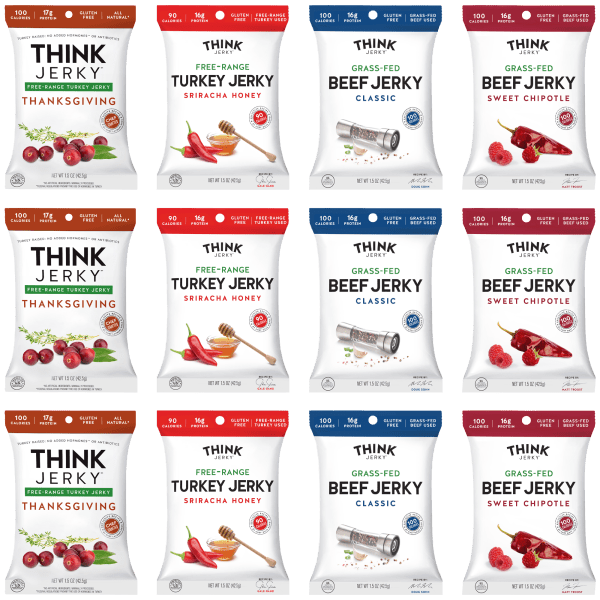 12-Pack: Think Jerky 1.5oz Bags