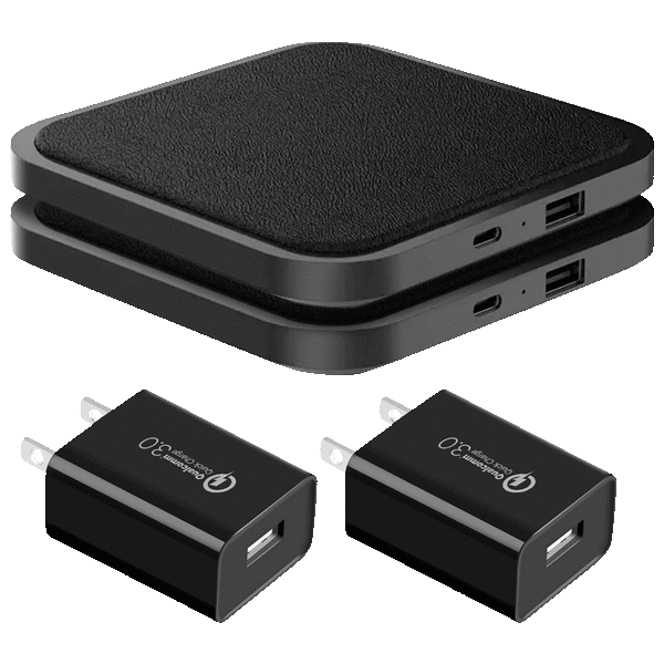 Loowoko 15-Watt Qi Wireless Charging 3-in-1 Mat OR 2-Pack Valets or Pads