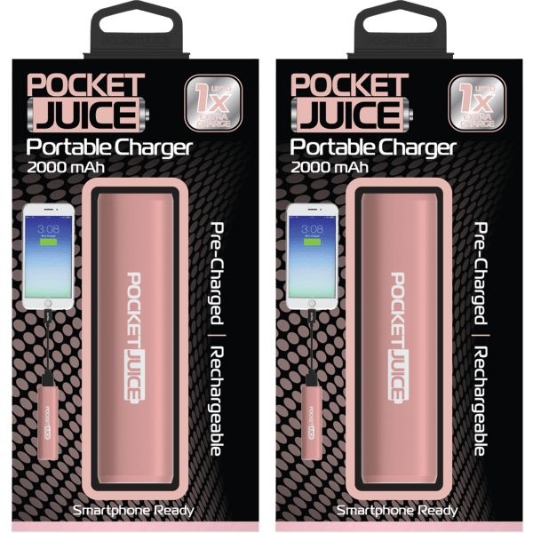 SideDeal: 2-Pack: Tzumi Pocket Juice 2000mAh Solo Pocket Battery