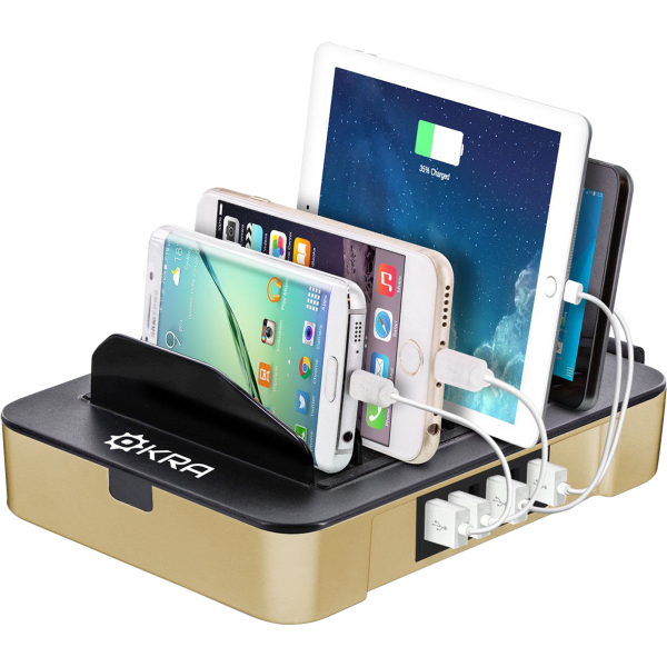 MorningSave 2in1 USB Charging Station & Organizer with 6Port