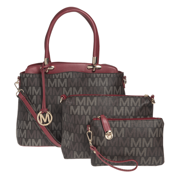 MorningSave: Milan Imports 3-Piece Set: Handbag/Pouch/Wristlet