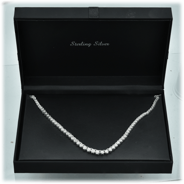 Diamond Muse 1 Carat TW Sterling Silver Tennis Necklace