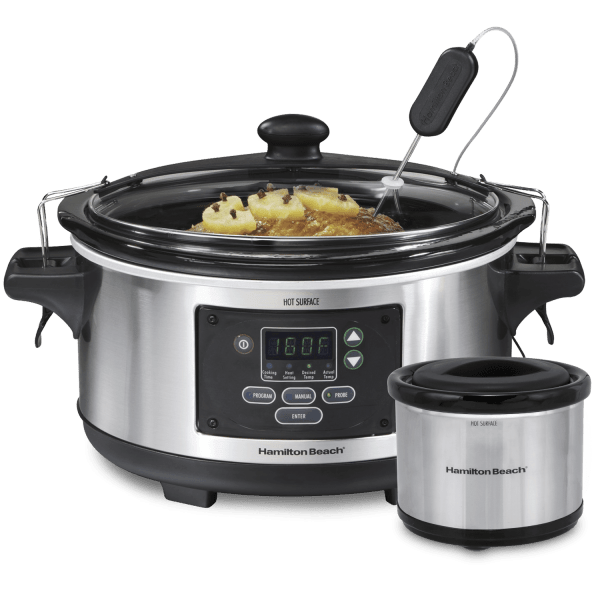 Programmable Slow Cooker With Temperature Probe & Warmer (Refurbished)