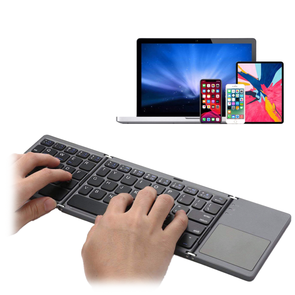 Foldable Bluetooth Wireless Touch Keyboard