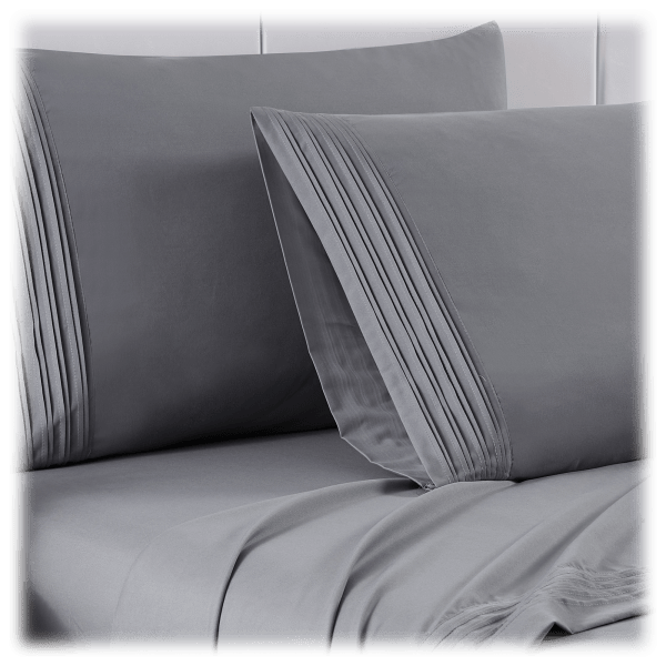 MorningSave Spirit Linen Home 4 Piece Pleated Sheet Set