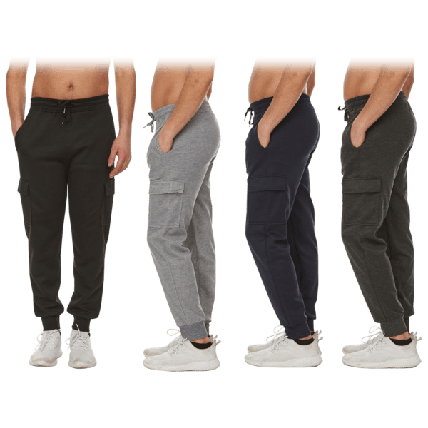 MorningSave: 3-Pack: Men's Jogger Pants with Cargo Pockets