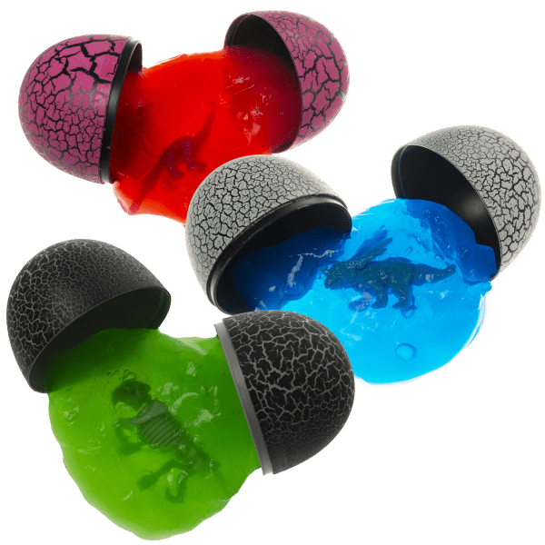 3-Pack: Dinosaur Egg Slime (Assorted Colors)