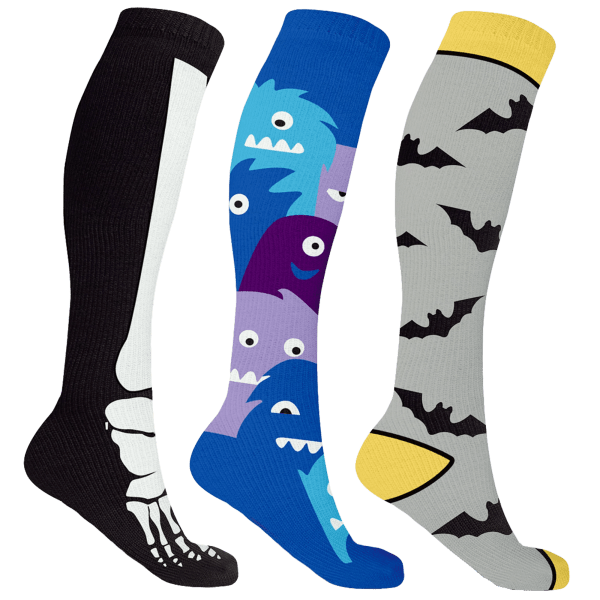 MorningSave: 6-Pack: Halloween Knee-High Compression Socks