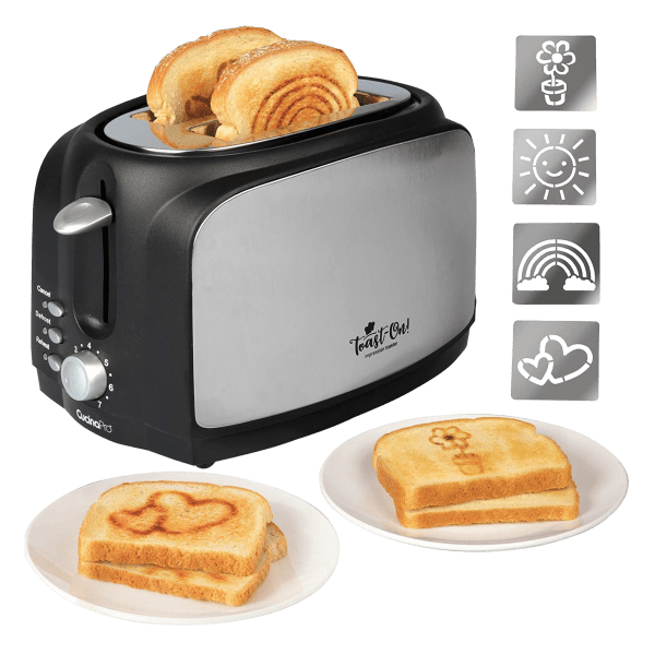 Toast On! Extra-Wide 2-Slot Impression Toaster