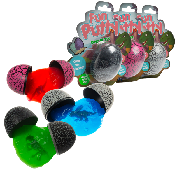 6-Pack: Dinosaur Egg Slime (Assorted Colors)