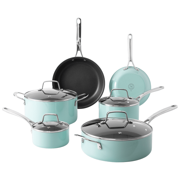 MorningSave Martha Stewart Lockton Aluminum Nonstick 10Piece Cookware Set