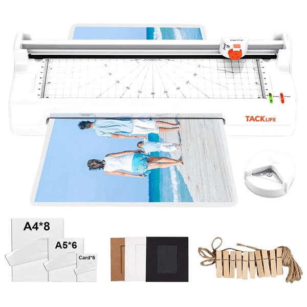 Tacklife 5-in-1 Hot & Cold 40-Second Preheating Laminator for Office/Home Use