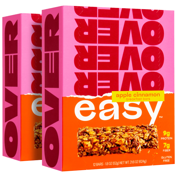 24-Pack: Over Easy Soft & Chewy Apple Cinnamon Granola Breakfast Bars