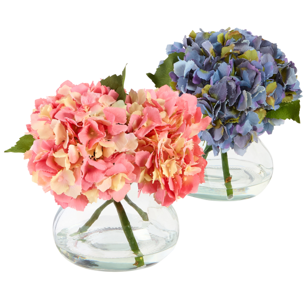 MorningSave: Nearly Natural Artificial Blooming Hydrangea In Vase