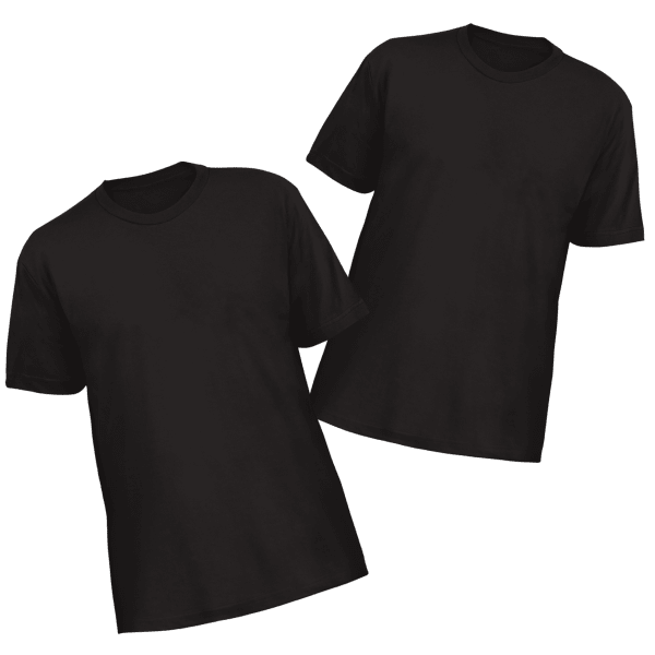 2-Pack: Blank Black Shirts