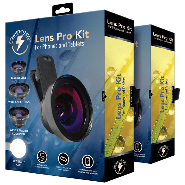 2-Pack: Power to Go 11-Piece Pro Lens Kit with LED Light and Travel Case