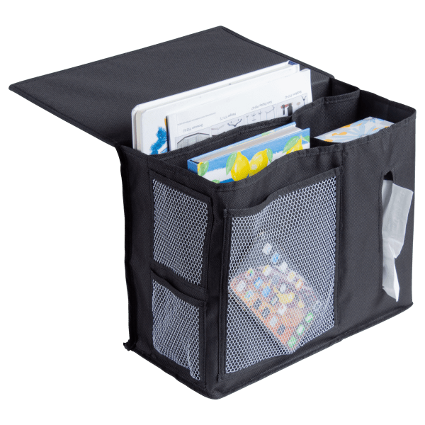 Farberware 6 Pocket Bedside Caddy with Tissue Box Holder