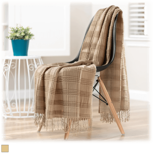 2-Pack: Chanasya Pleated Plaid Throw Blanket