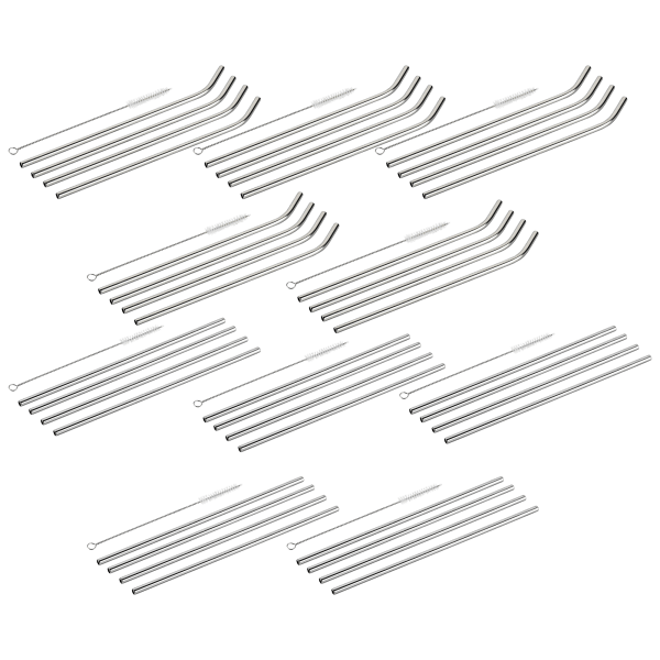 40-Pack: Cuisinart Reusable Stainless Steel Straws